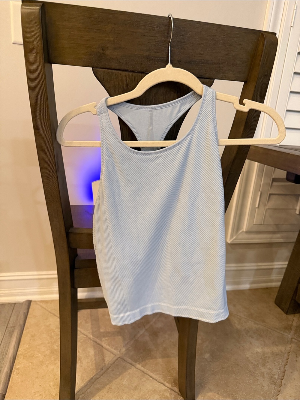 CALIA by Carrie Underwood Light Blue Ribbed Racerback Tank